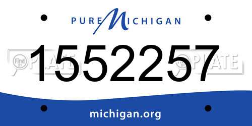 1552257 Michigan License Plate