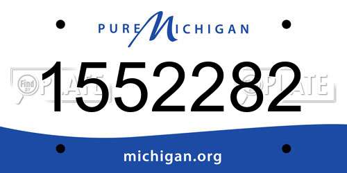 1552282 Michigan License Plate