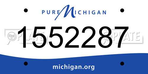 1552287 Michigan License Plate