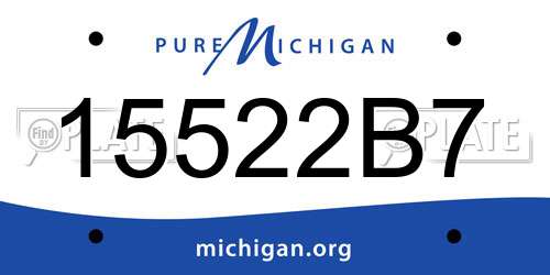 15522B7 Michigan License Plate