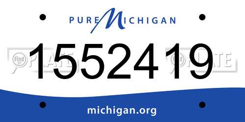 1552419 Michigan License Plate