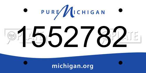 1552782 Michigan License Plate