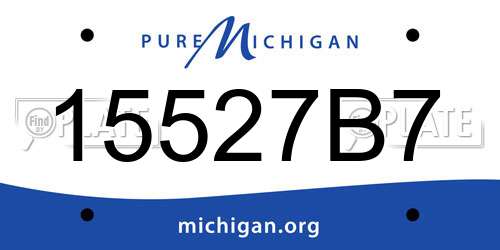 15527B7 Michigan License Plate