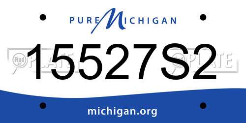 15527S2 Michigan License Plate