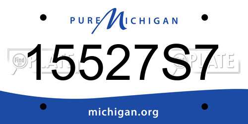 15527S7 Michigan License Plate