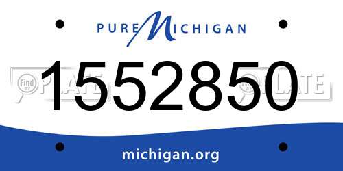 1552850 Michigan License Plate