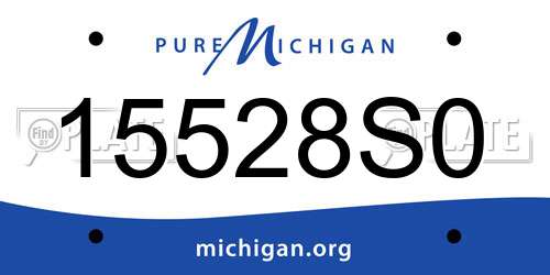 15528S0 Michigan License Plate