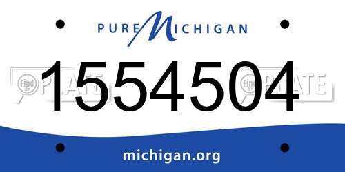 1554504 Michigan License Plate