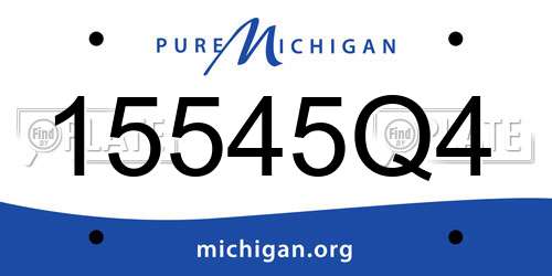 15545Q4 Michigan License Plate