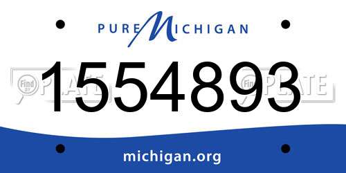 1554893 Michigan License Plate