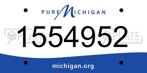 1554952 Michigan License Plate