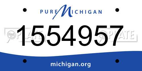 1554957 Michigan License Plate