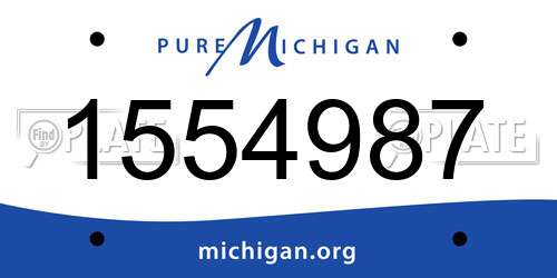 1554987 Michigan License Plate
