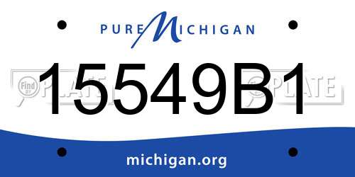 15549B1 Michigan License Plate