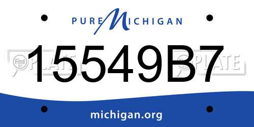15549B7 Michigan License Plate