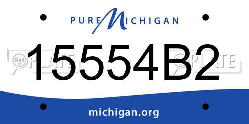 15554B2 Michigan License Plate