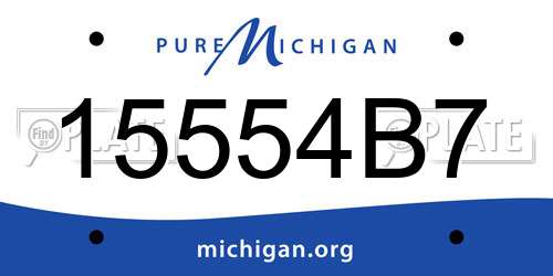 15554B7 Michigan License Plate