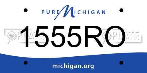 1555RO Michigan License Plate