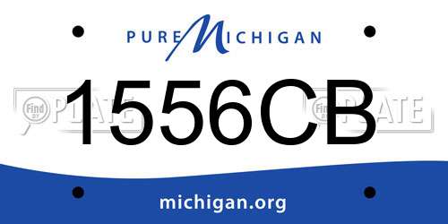 1556CB Michigan License Plate