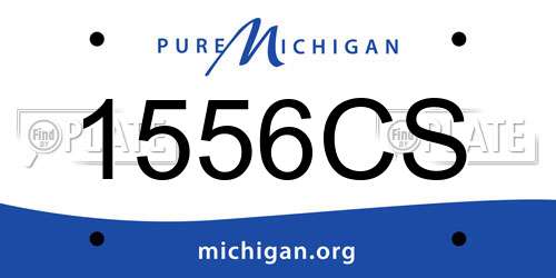 1556CS Michigan License Plate