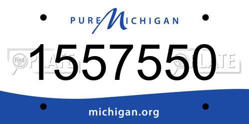 1557550 Michigan License Plate