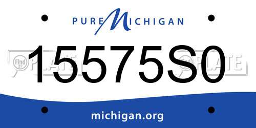 15575S0 Michigan License Plate