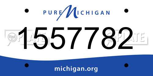 1557782 Michigan License Plate