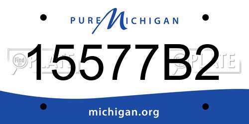 15577B2 Michigan License Plate