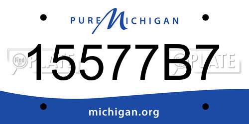 15577B7 Michigan License Plate