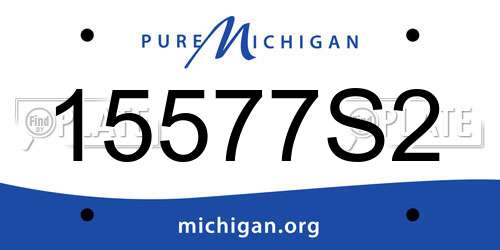 15577S2 Michigan License Plate