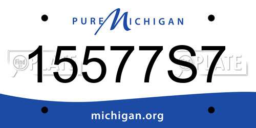 15577S7 Michigan License Plate