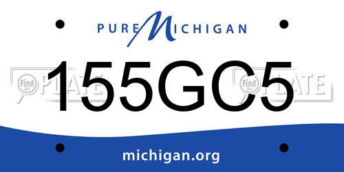 155GC5 Michigan License Plate