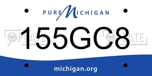 155GC8 Michigan License Plate