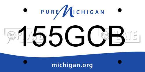 155GCB Michigan License Plate