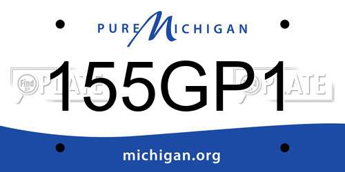 155GP1 Michigan License Plate