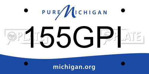 155GPI Michigan License Plate