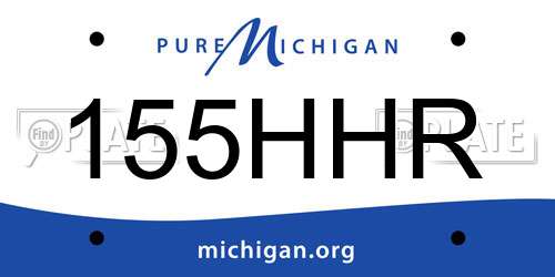 155HHR Michigan License Plate
