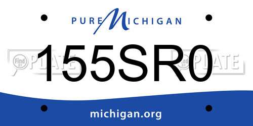 155SR0 Michigan License Plate