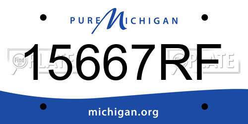 15667RF Michigan License Plate