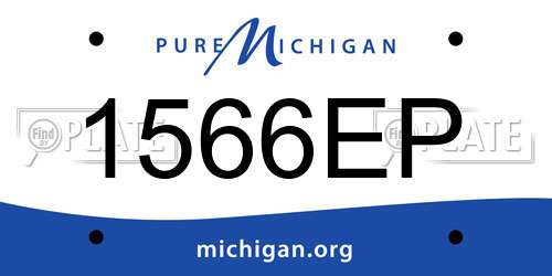 1566EP Michigan License Plate