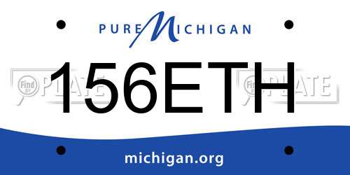156ETH Michigan License Plate