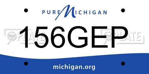 156GEP Michigan License Plate