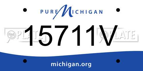 15711V Michigan License Plate