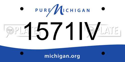 1571IV Michigan License Plate