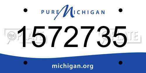 1572735 Michigan License Plate