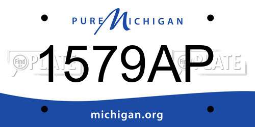 1579AP Michigan License Plate