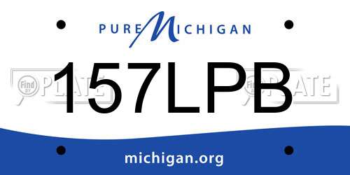 157LPB Michigan License Plate
