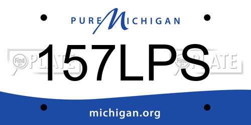 157LPS Michigan License Plate