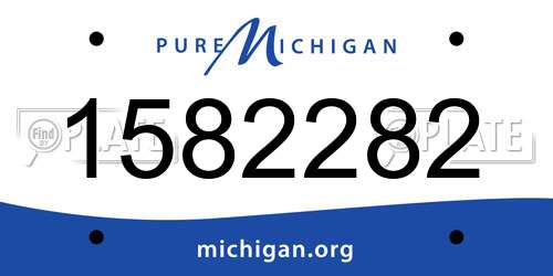 1582282 Michigan License Plate