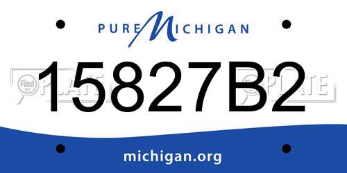 15827B2 Michigan License Plate
